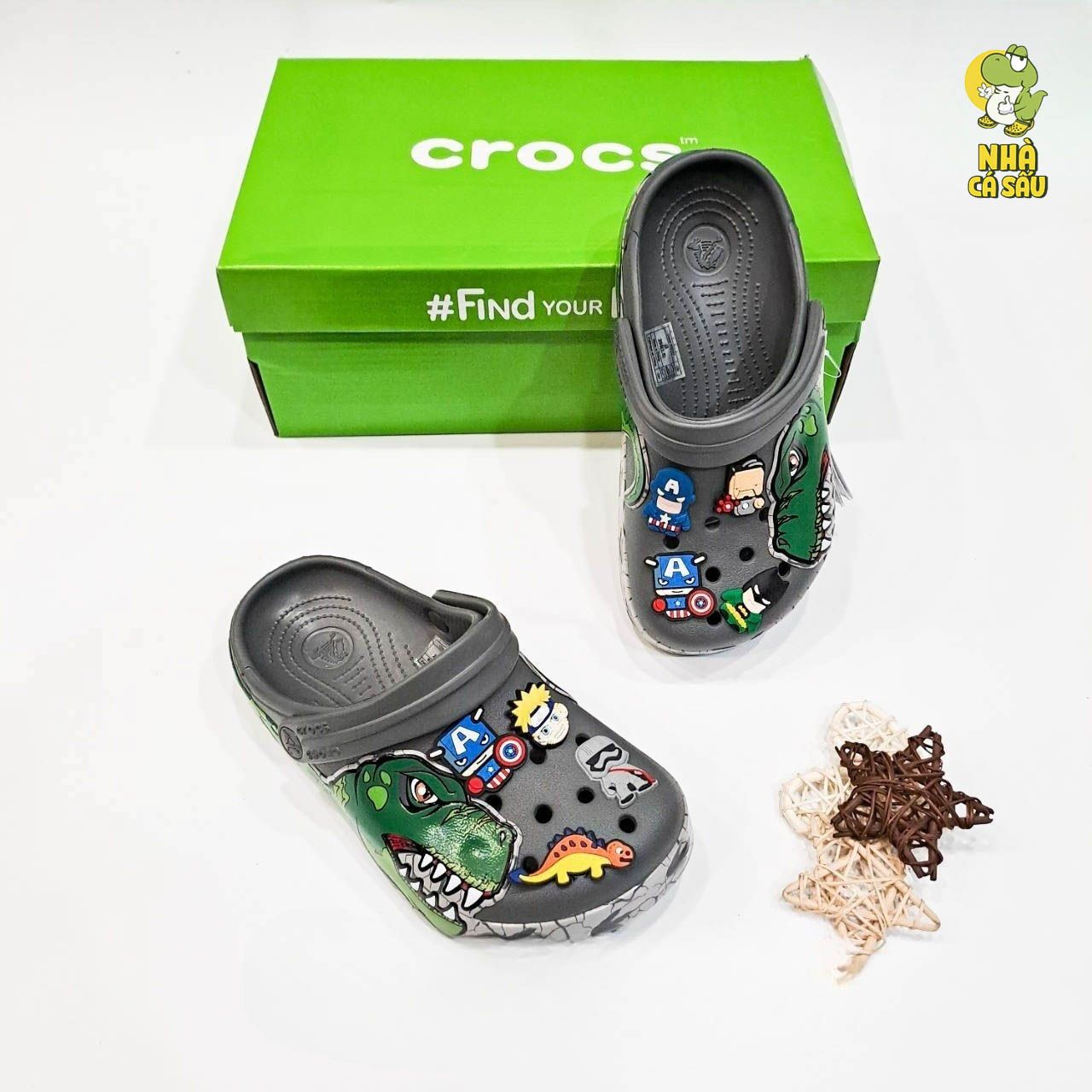  Dép sục cross 3D khủng long trẻ em 