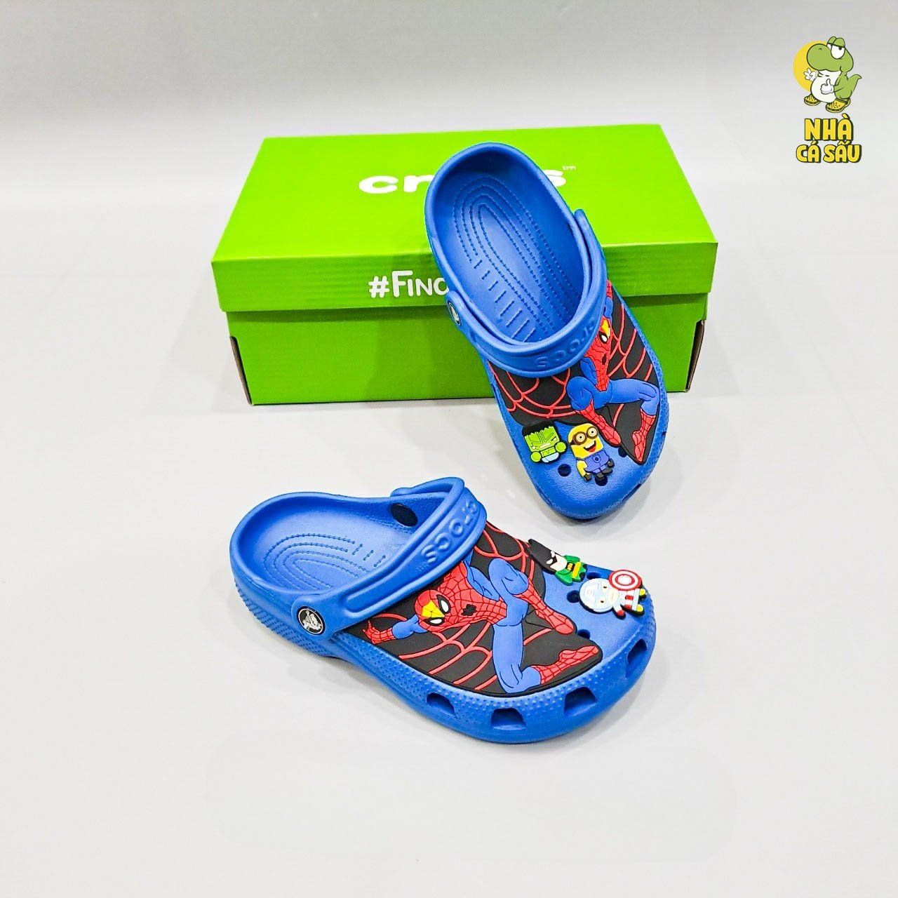  Dép sục cross 3D spiderman trẻ em 