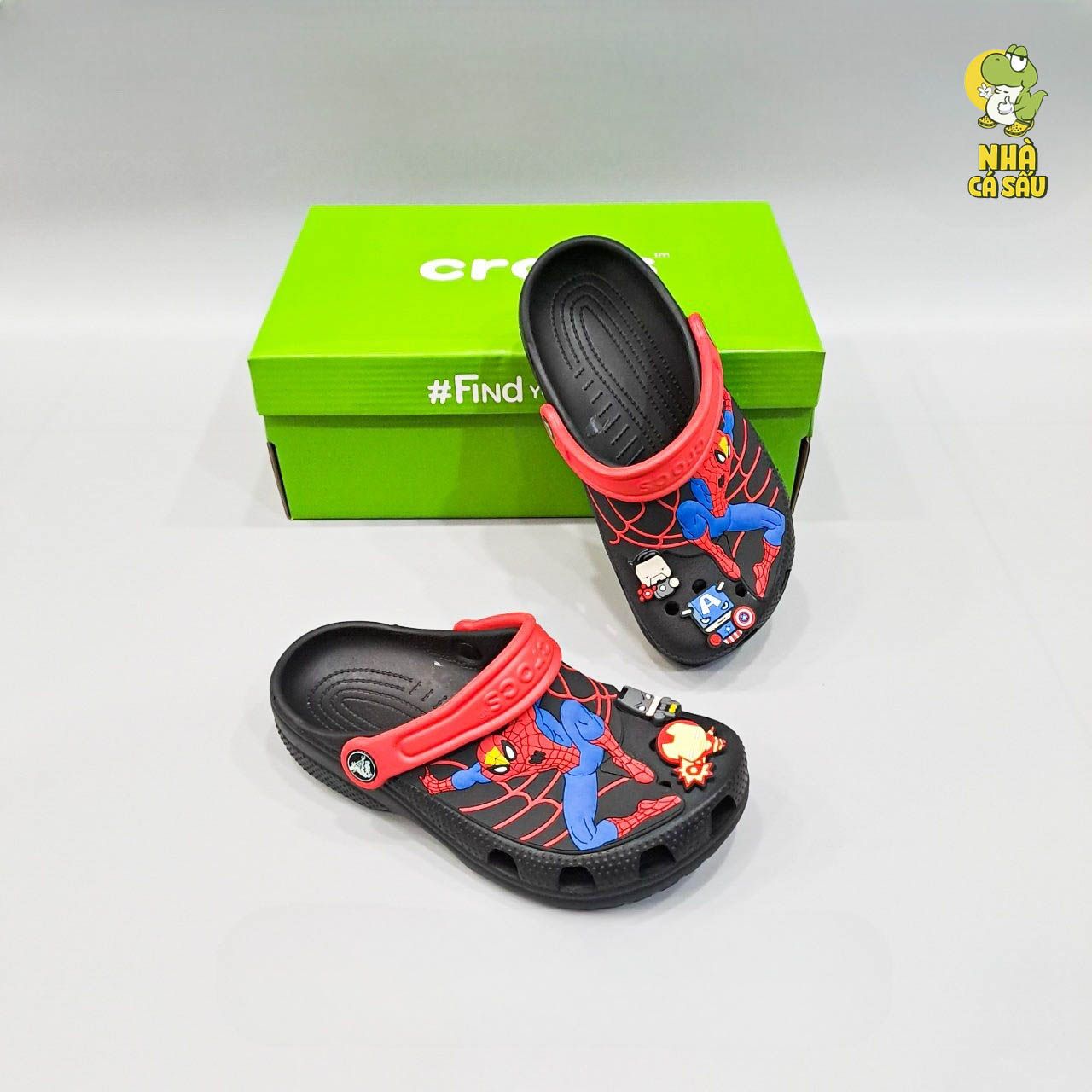  Dép sục cross 3D spiderman trẻ em 