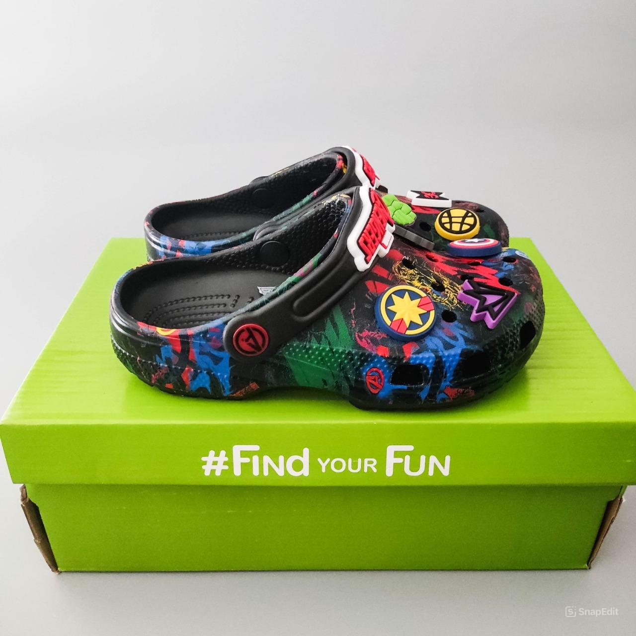  Dép sục Dinas marvel avengers funlab-black trẻ em 