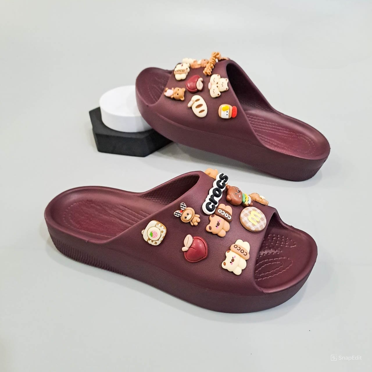  Dép quai ngang Dinas classic platform slide nữ chính hãng 