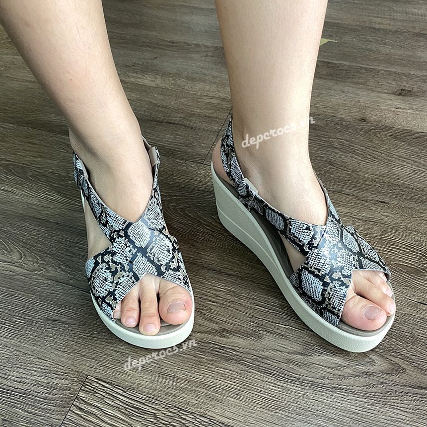  Sandal xuồng cross brooklyn x strap nữ đế 8 phân 