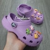  Dép sục cross classic trẻ em màu đỏ, cam, tím chính hãng 