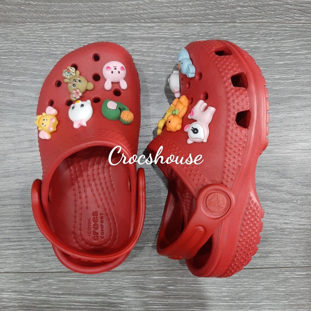  Dép sục cross classic trẻ em màu đỏ, cam, tím chính hãng 