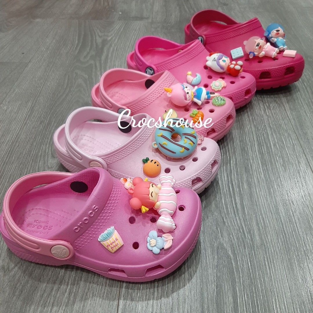  Dép sục Dinas classic trẻ em màu hồng chính hãng 