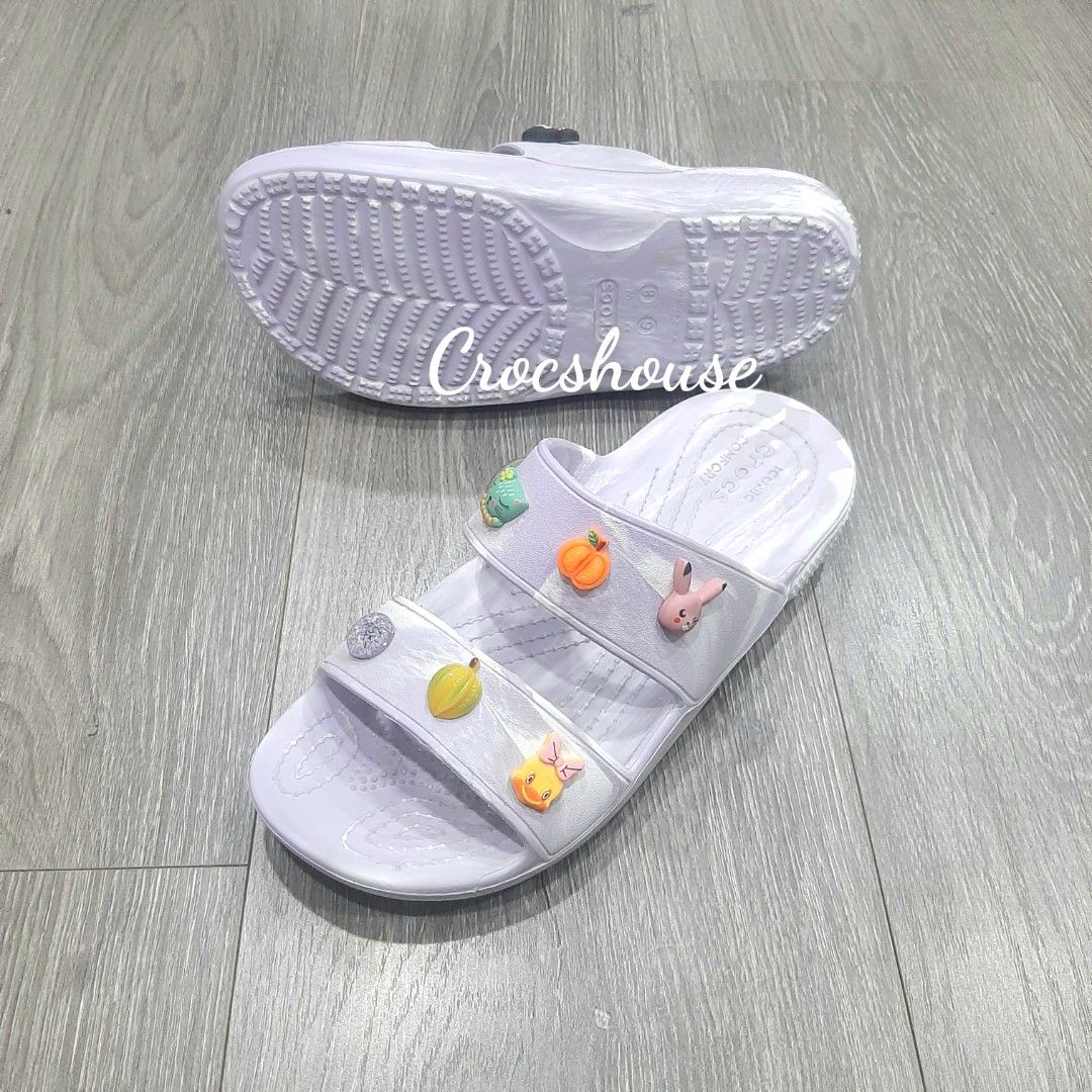  Dép cross hai quai ngang classic lỗ camo nam nữ chính hãng 