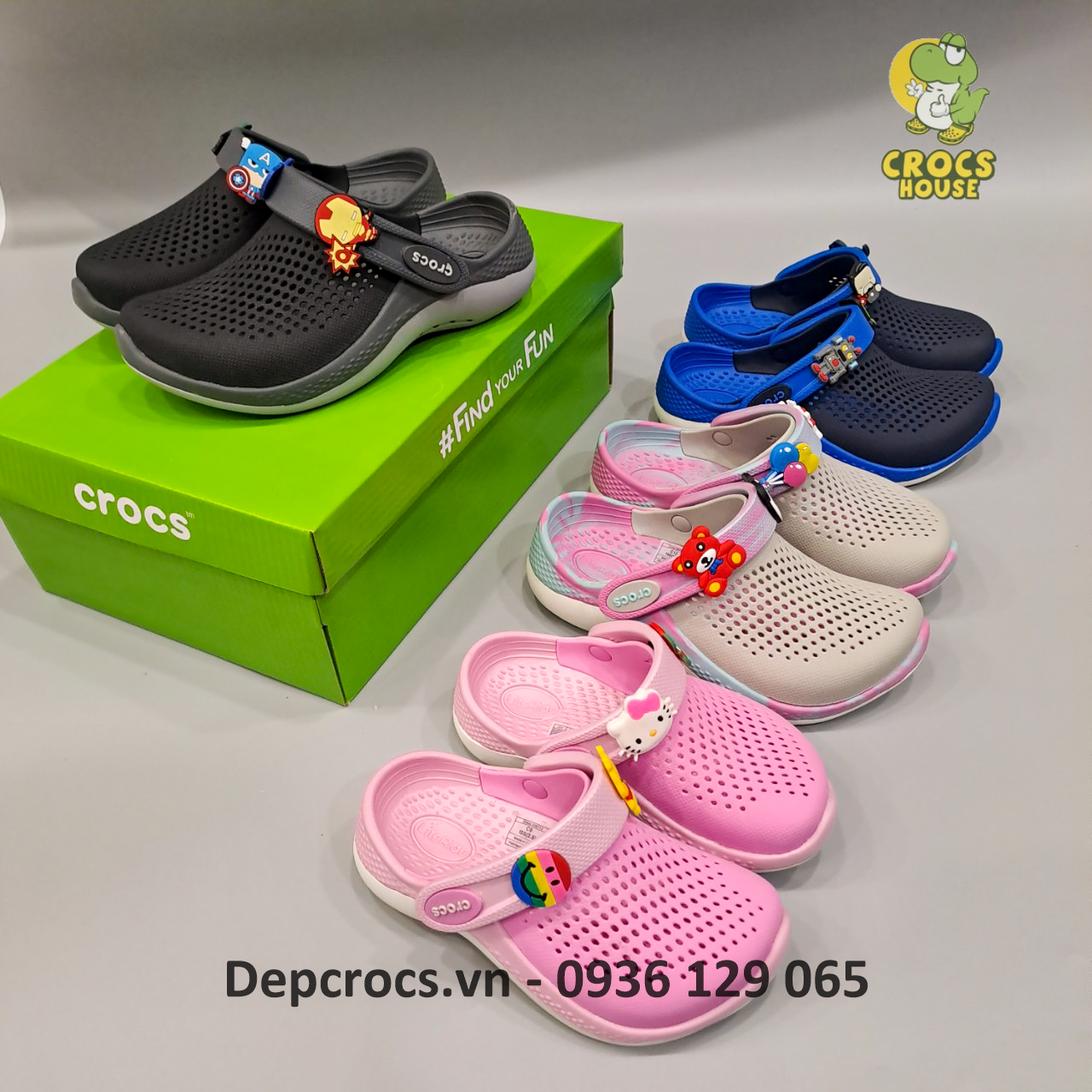  Dép sục cross literide 360 trẻ em 