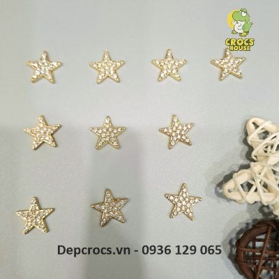  Jibbitz charms kim loại gắn dép cross 