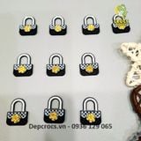  Jibbitz charms kim loại gắn dép cross 