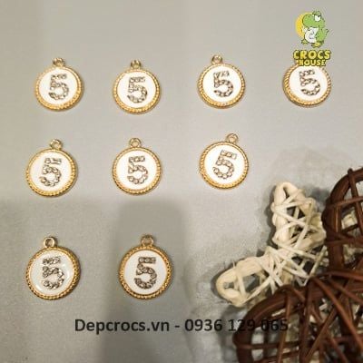  Jibbitz charms kim loại gắn dép cross 