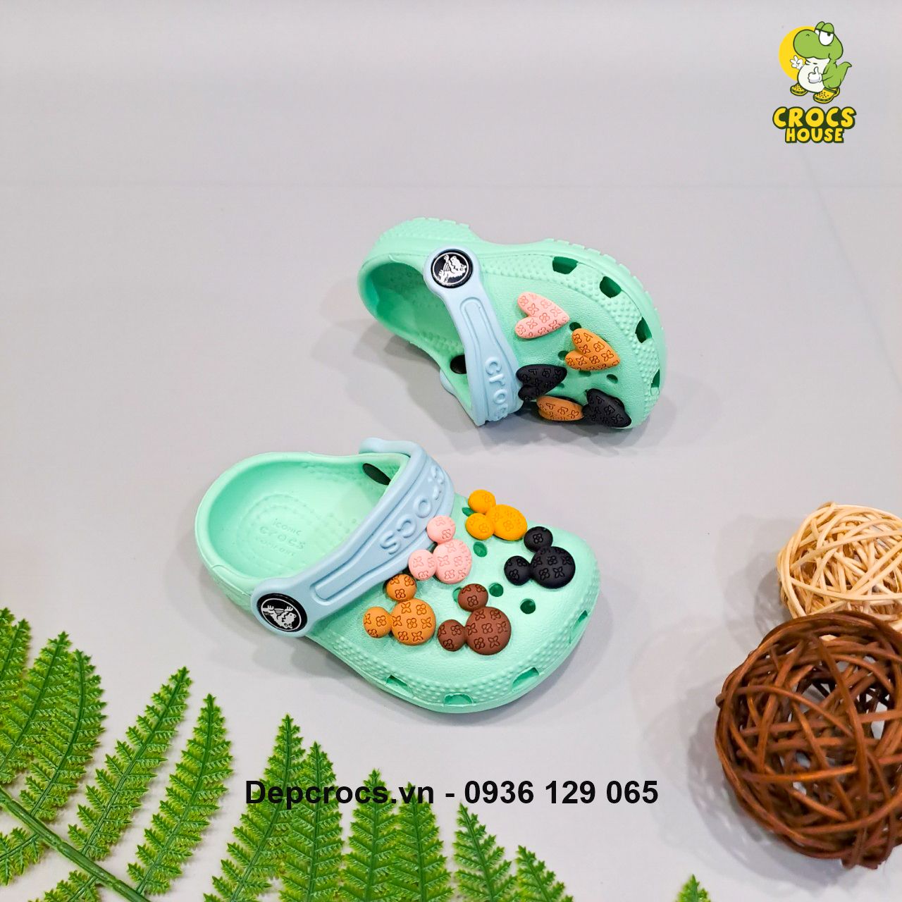  Dép sục Dinas classic trẻ em chính hãng quai phối màu 
