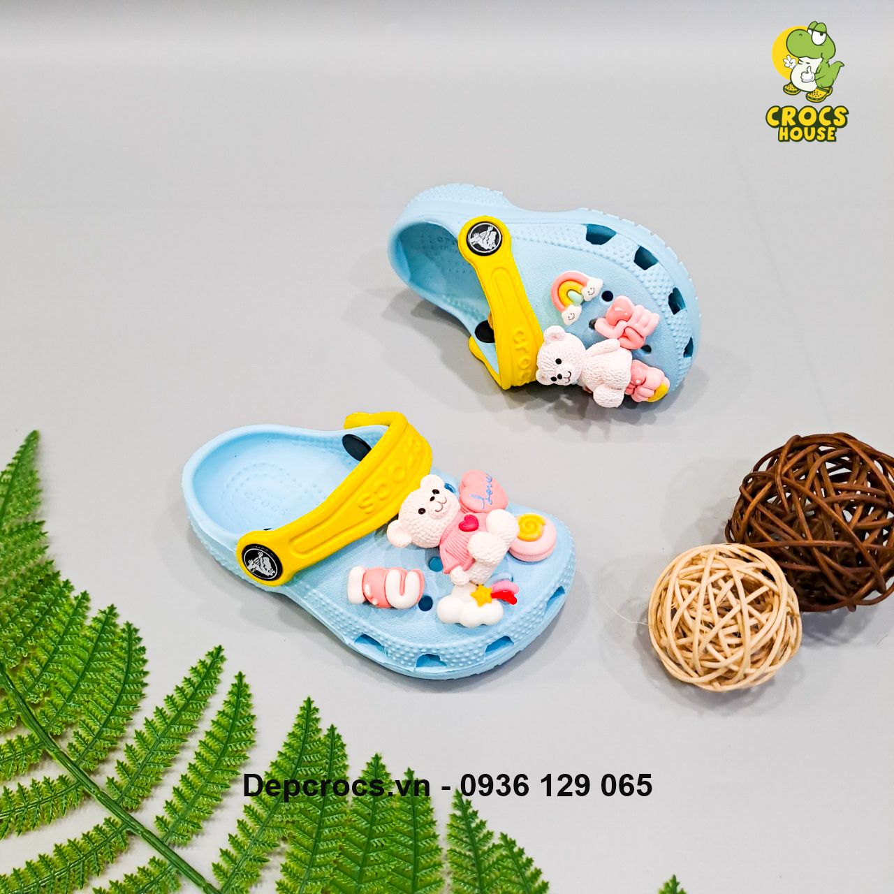  Dép sục Dinas classic trẻ em chính hãng quai phối màu 