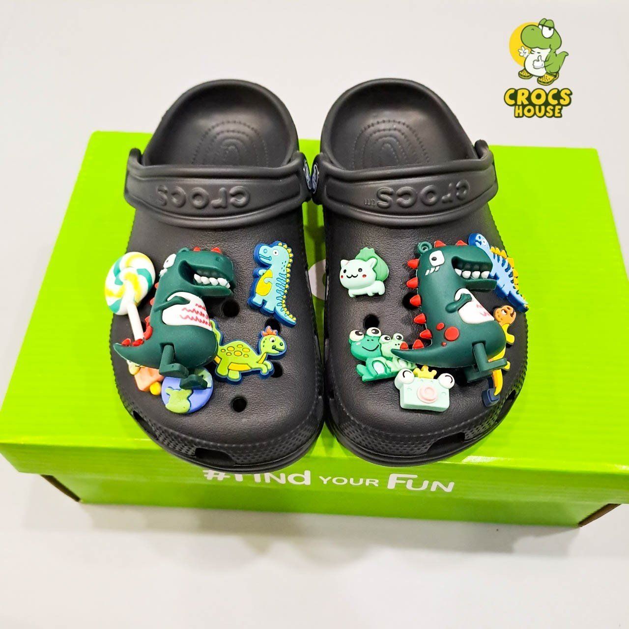  Set Jibbitz charms phối gắn trang trí dép cross 