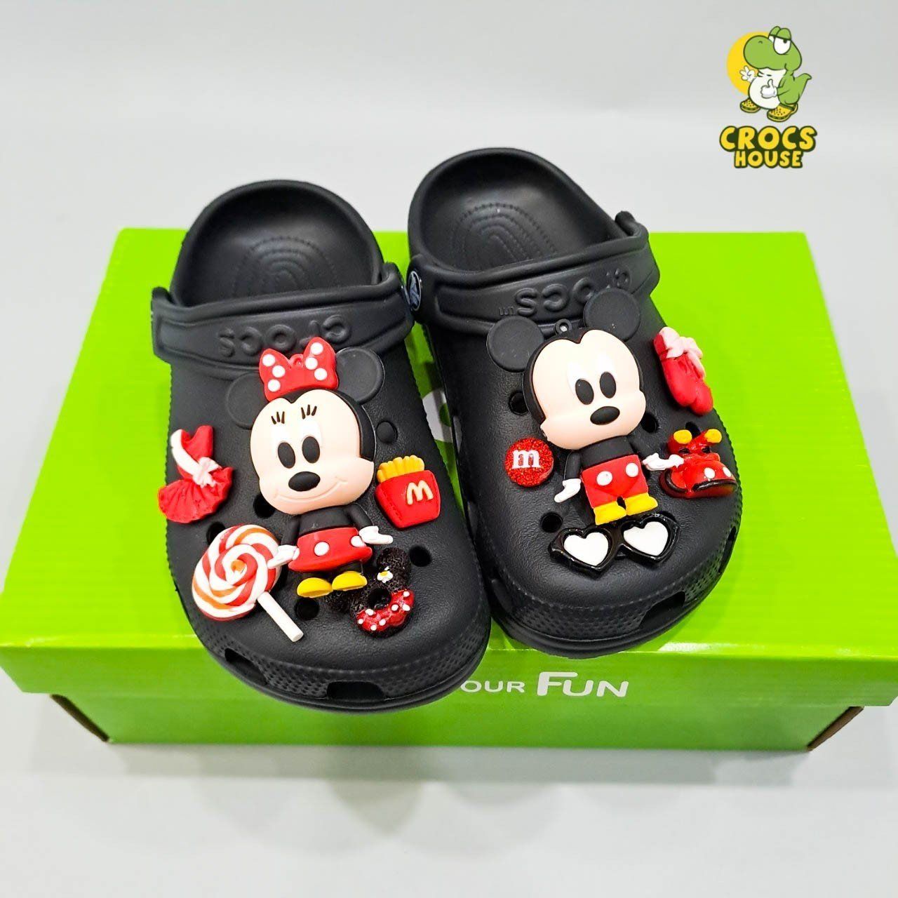  Set Jibbitz charms phối gắn trang trí dép cross 
