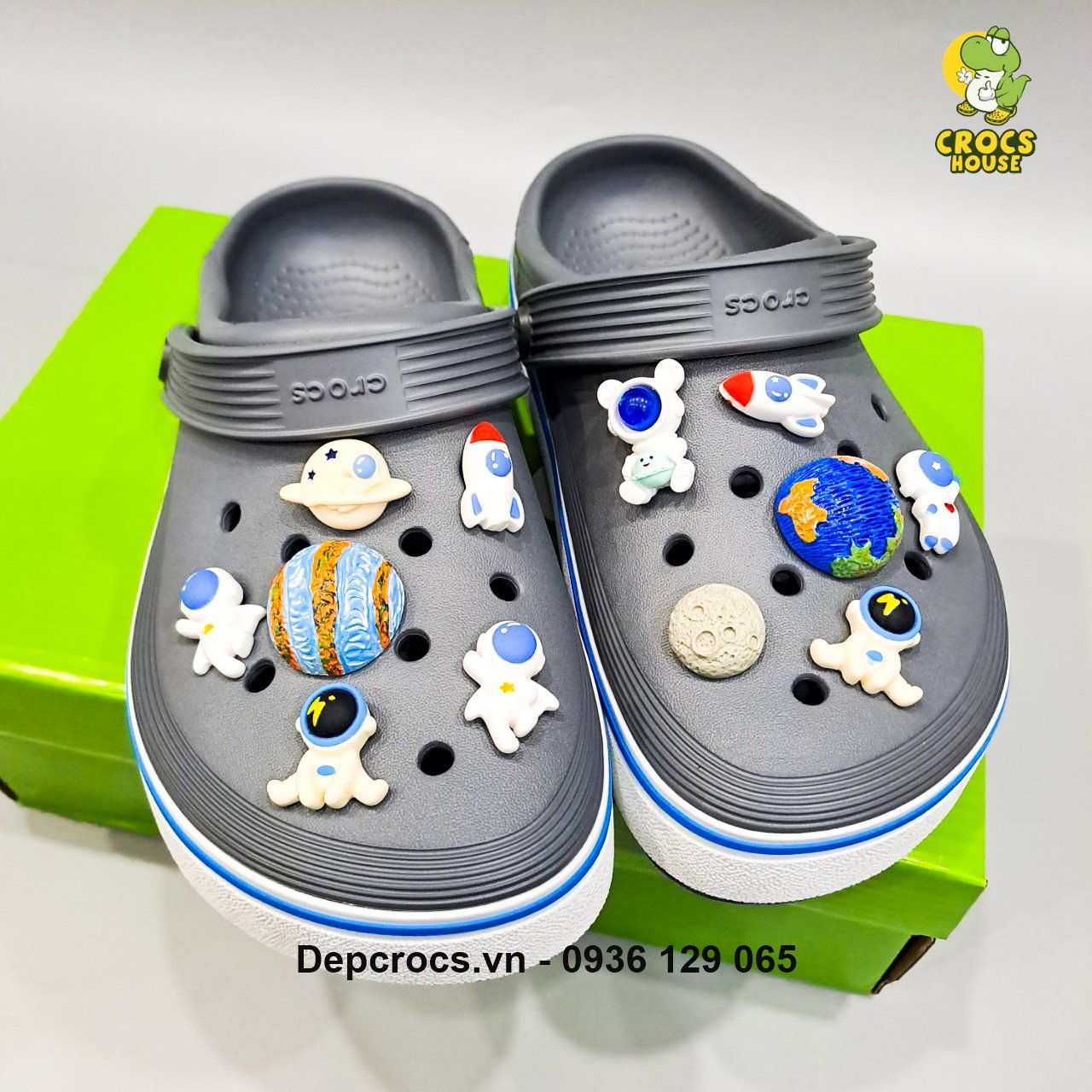  Set Jibbitz charms phối gắn trang trí dép cross 