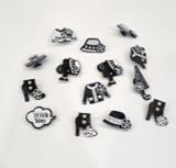  Jibbitz charms kim loại gắn dép cross 