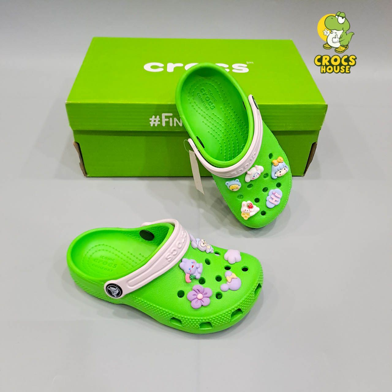  Dép sục Dinas classic trẻ em chính hãng quai phối màu 