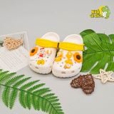  Dép sục cross classic trẻ em màu trắng quai phối màu chính hãng 