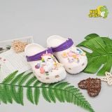  Dép sục cross classic trẻ em màu trắng quai phối màu chính hãng 