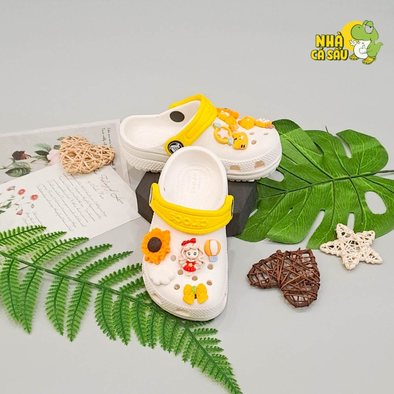  Set Jibbitz charms phối gắn trang trí dép cross 