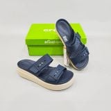  Dép quai ngang đế bánh mỳ Dinas brooklyn mid wedge cài khuy nữ 