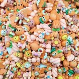  Jibbitz charms 3D nhỏ nhựa cứng theo tone màu gắn dép 