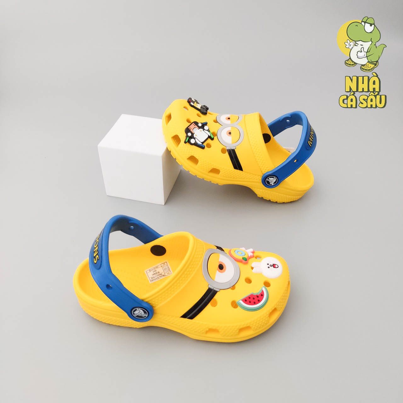  Dép sục cross 3D minion 3 mắt trẻ em 