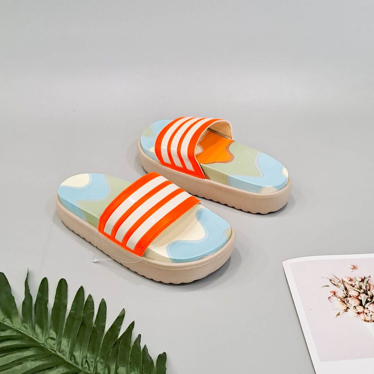  Dép quai ngang adidas alphabounce platform 3 sọc đế 2 lớp cao 5 phân nam nữ 