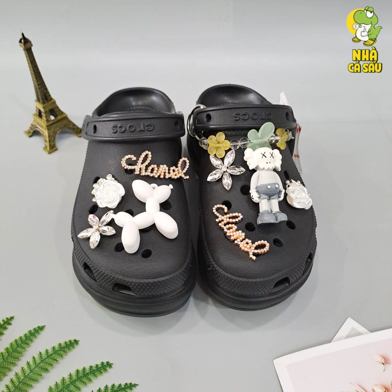 Set Jibbitz charms phối gắn trang trí dép cross 