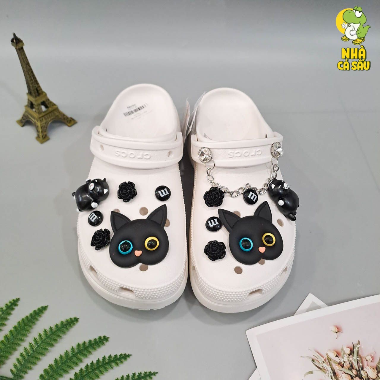  Set Jibbitz charms phối gắn trang trí dép cross 