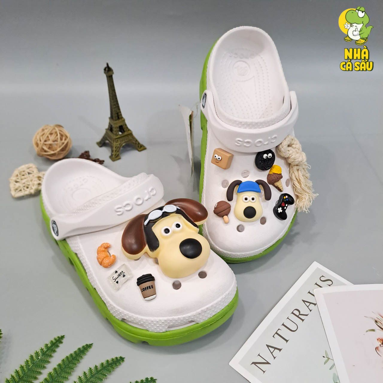  Set Jibbitz charms phối gắn trang trí dép cross 