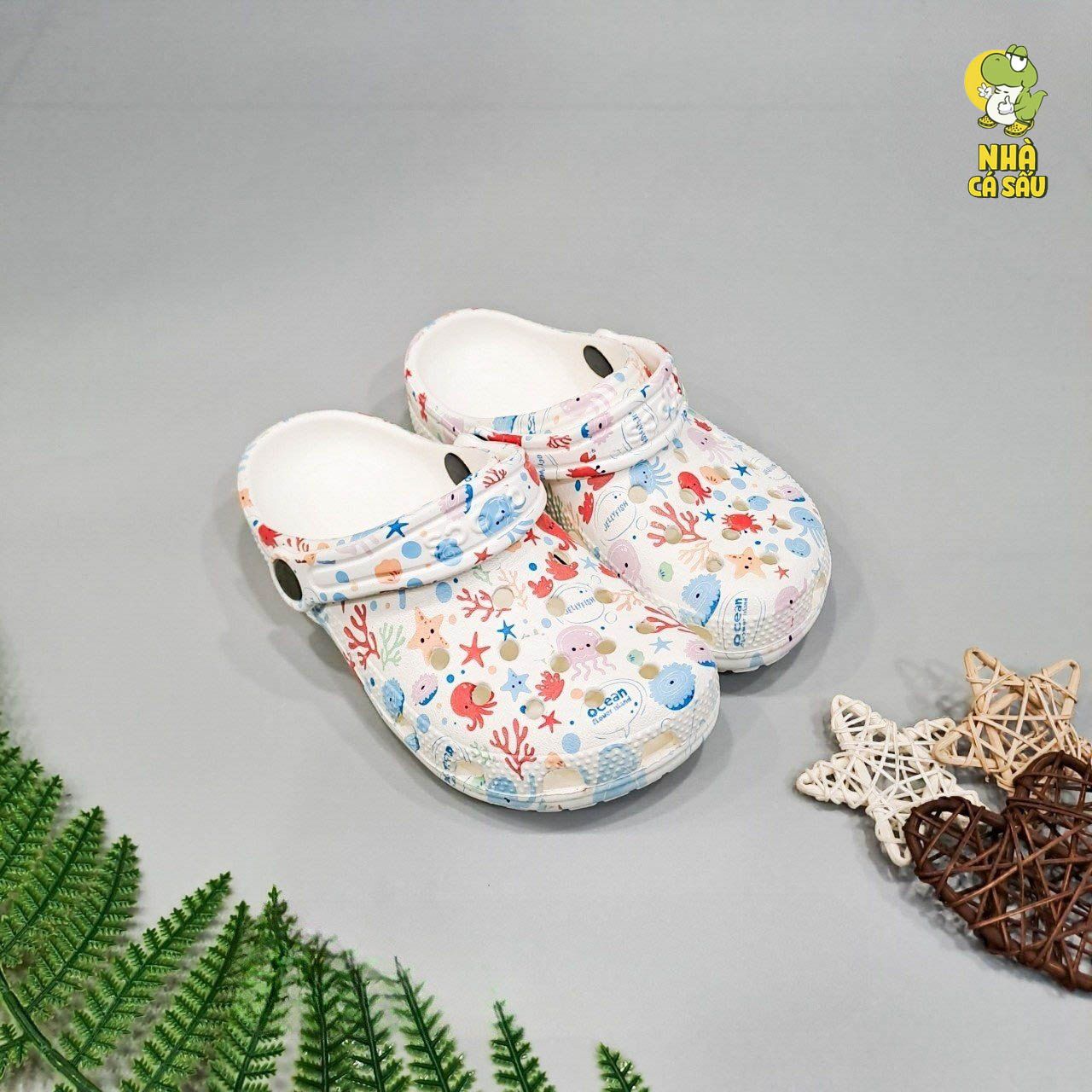  Dép sục cross classic họa tiết trẻ em chính hãng 