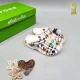  Dép sục cross classic họa tiết trẻ em chính hãng 