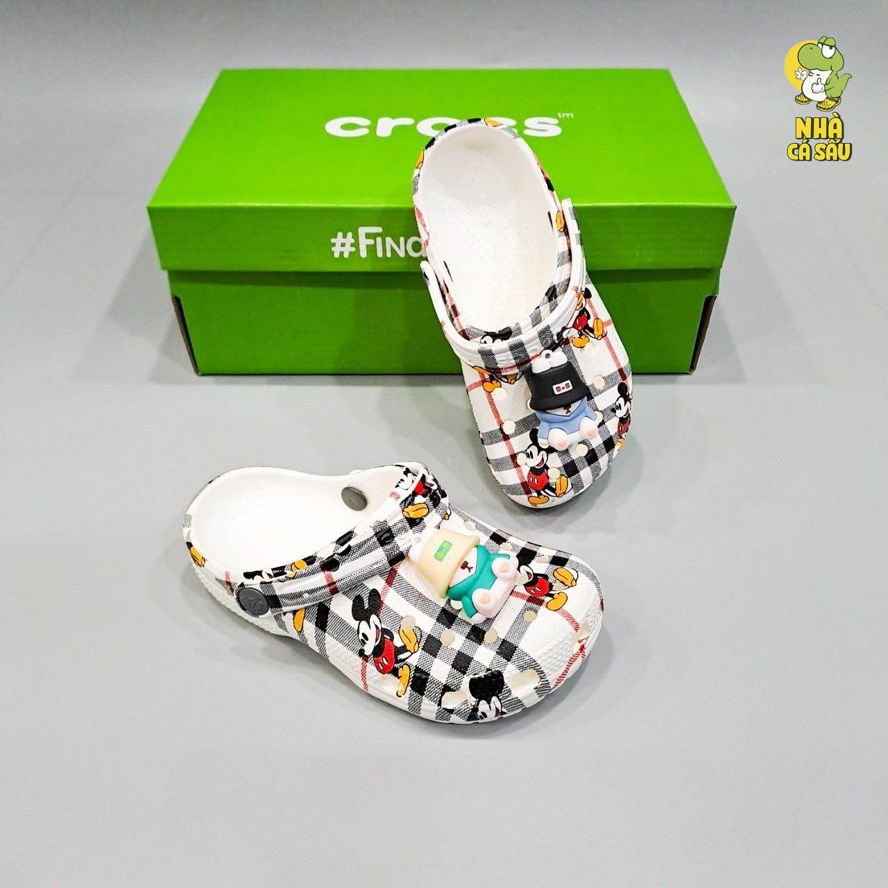  Dép sục cross classic họa tiết trẻ em chính hãng 