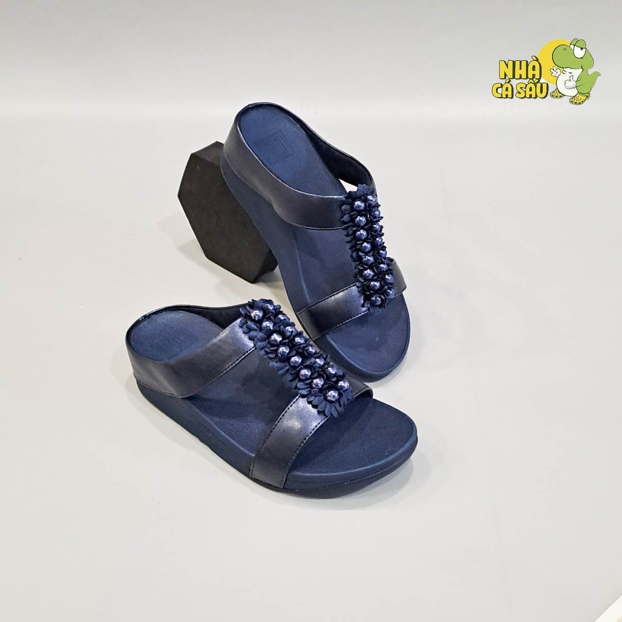  Dép xuồng hai quai ngang fitflop phối hoa nữ chính hãng 