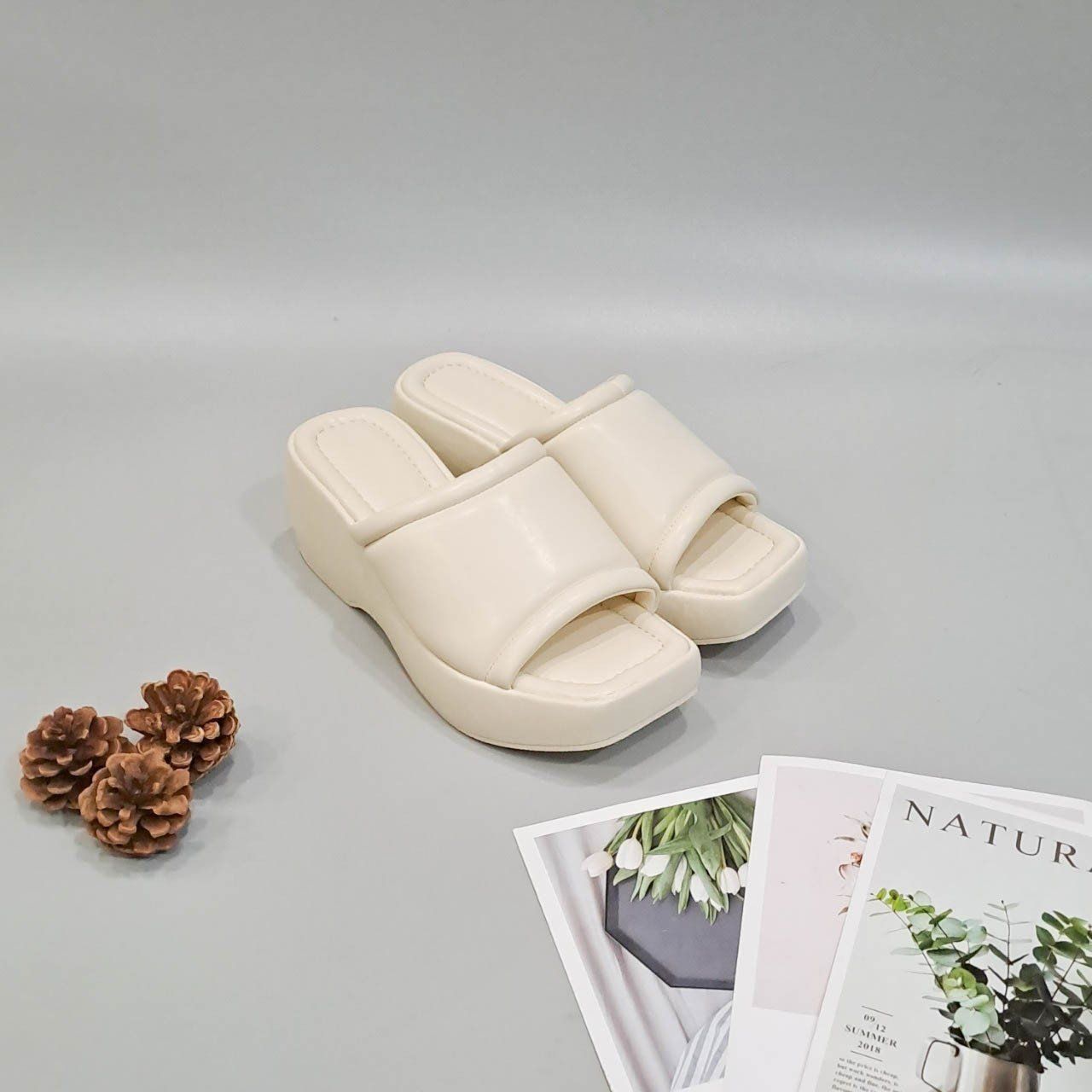  Dép xuồng Nhật đế cao 7 phân nữ 