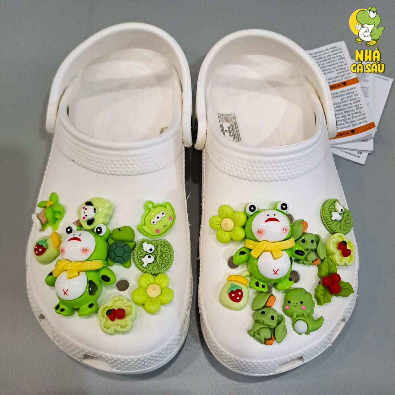  Set Jibbitz charms phối gắn trang trí dép cross 
