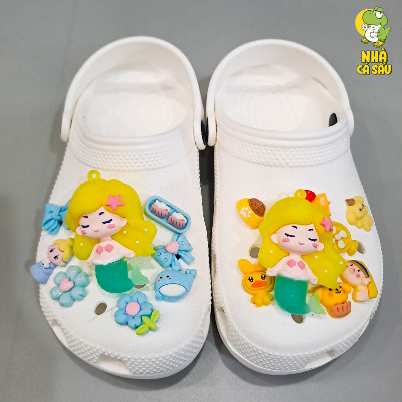  Set Jibbitz charms phối gắn trang trí dép cross 