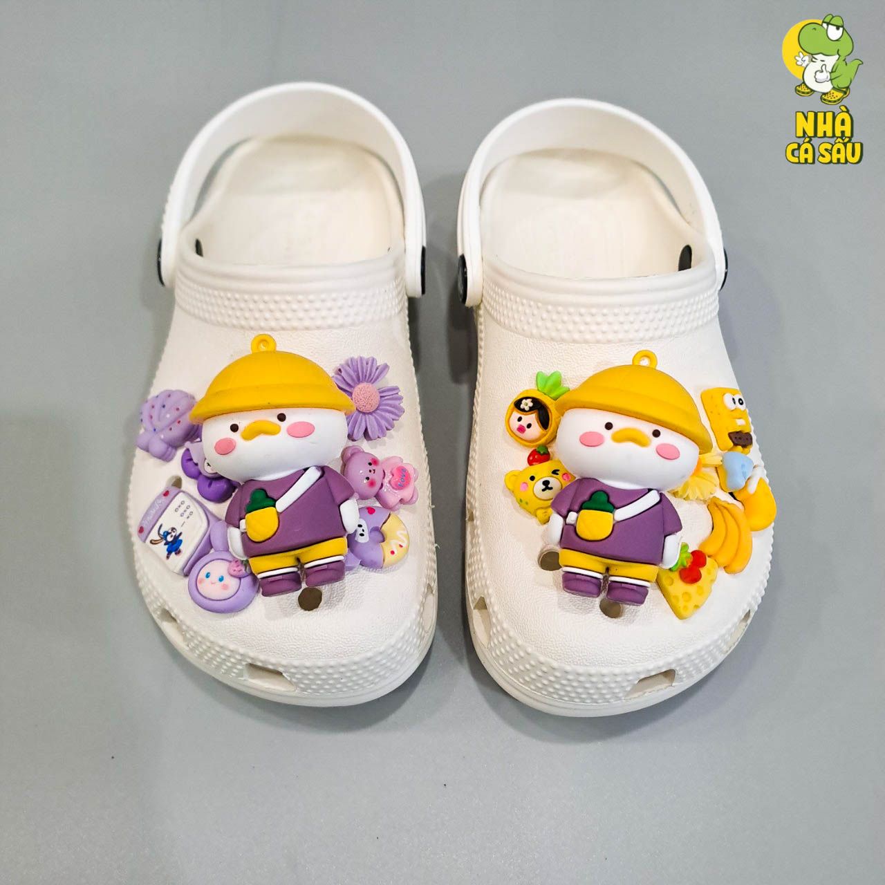  Set Jibbitz charms phối gắn trang trí dép cross 