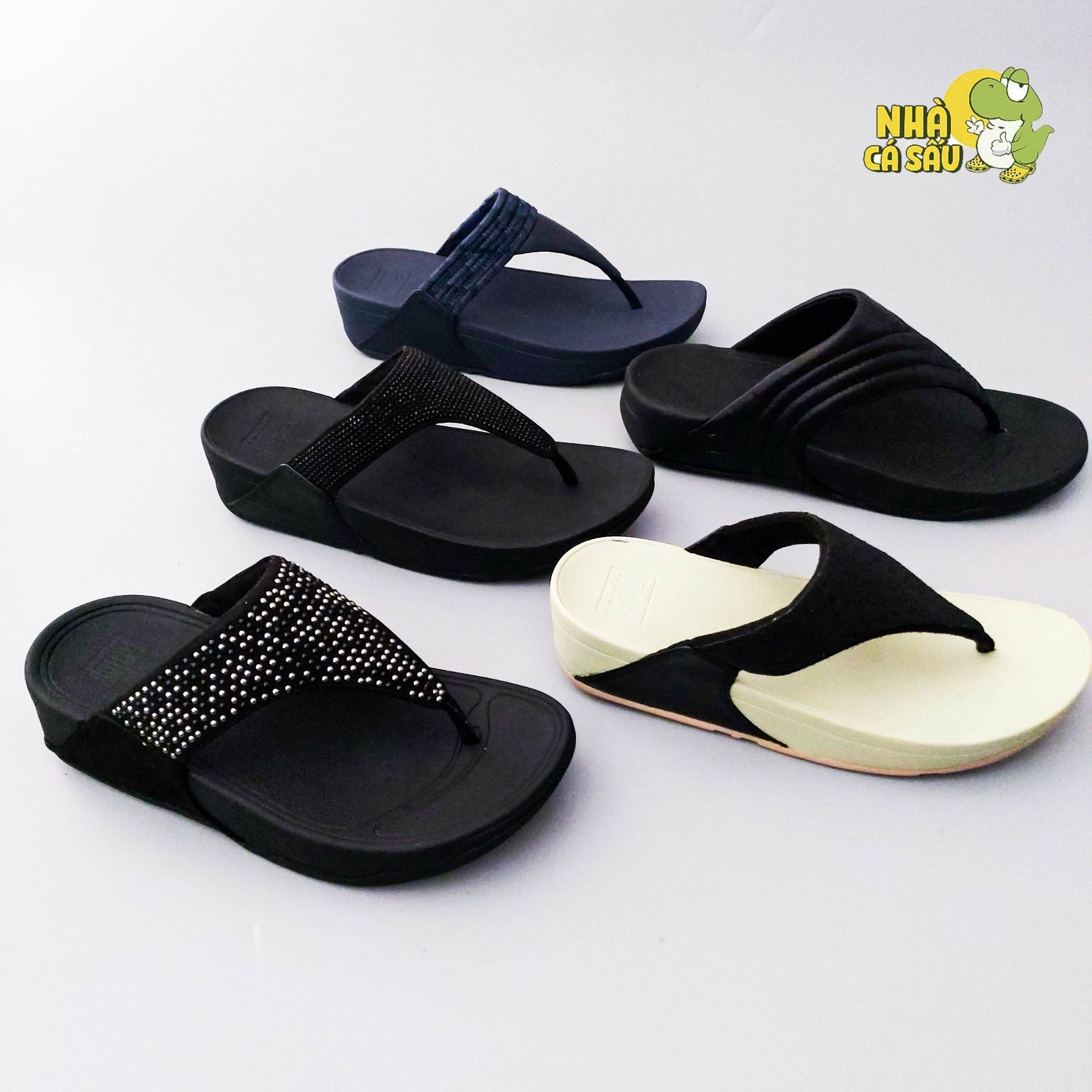  Dép xuồng xỏ ngón fitflop trơn nữ chính hãng 