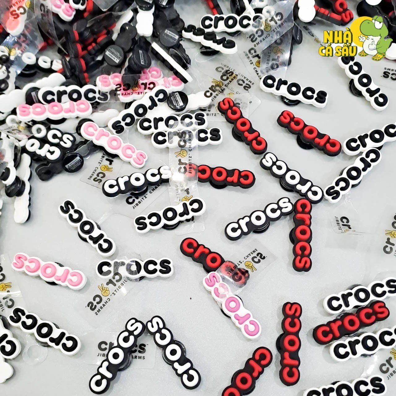  Jibbitz charms stickers hình chữ cross gắn dép 