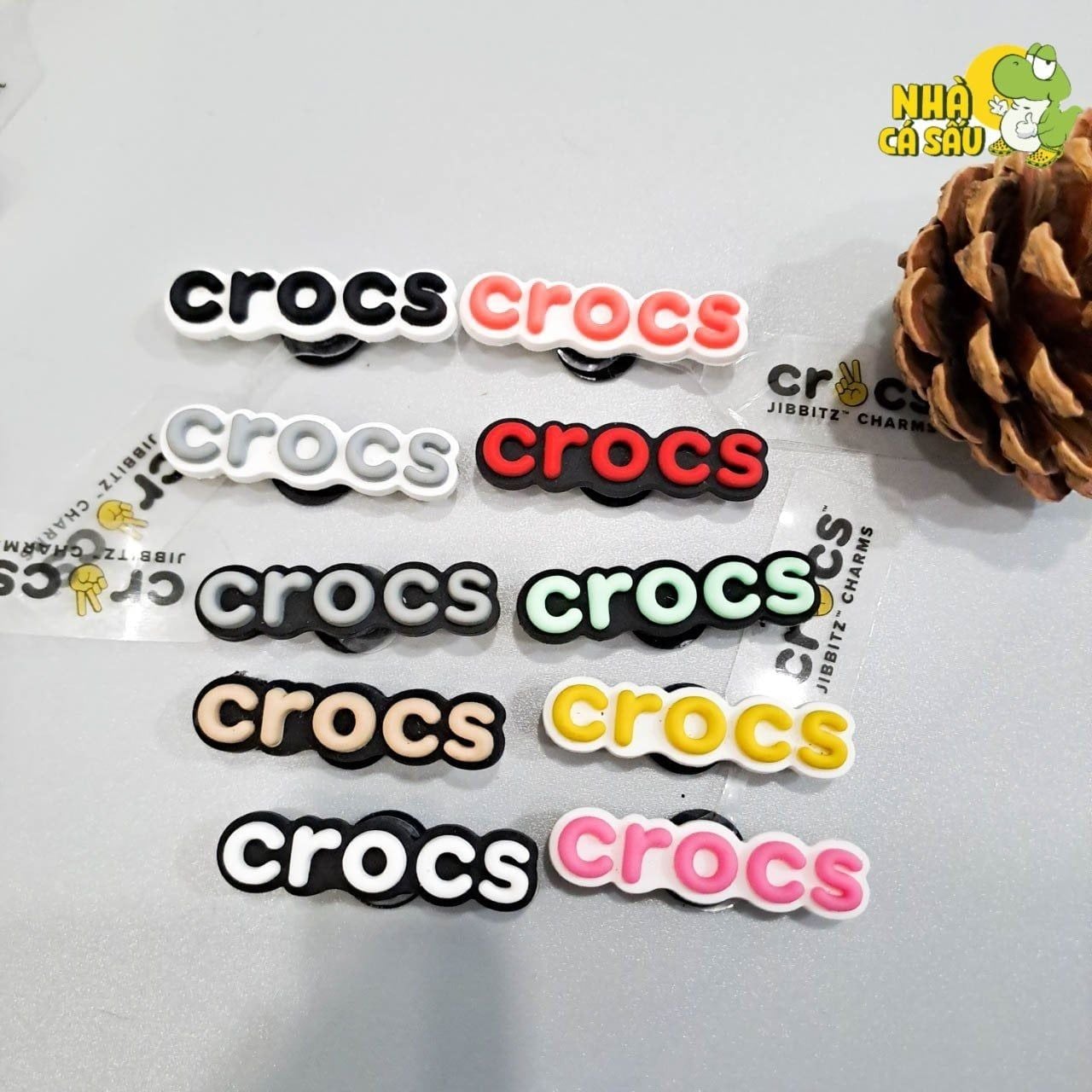  Jibbitz charms stickers hình chữ cross gắn dép 