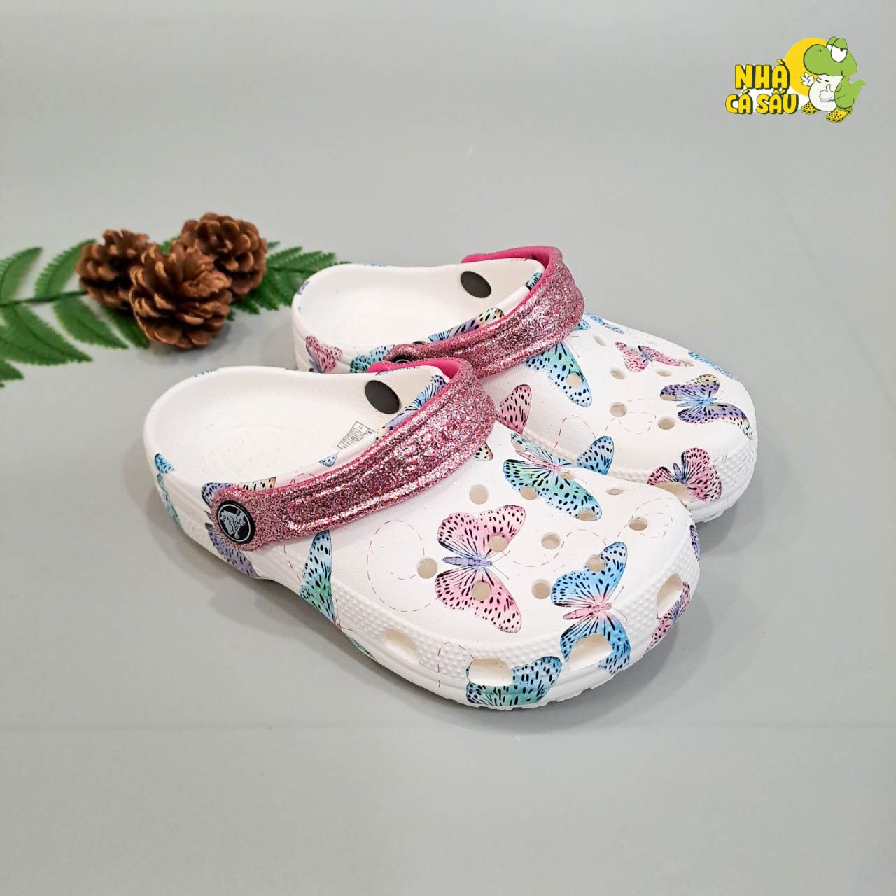  Dép sục Dinas classic hoạ tiết bướm trẻ em 