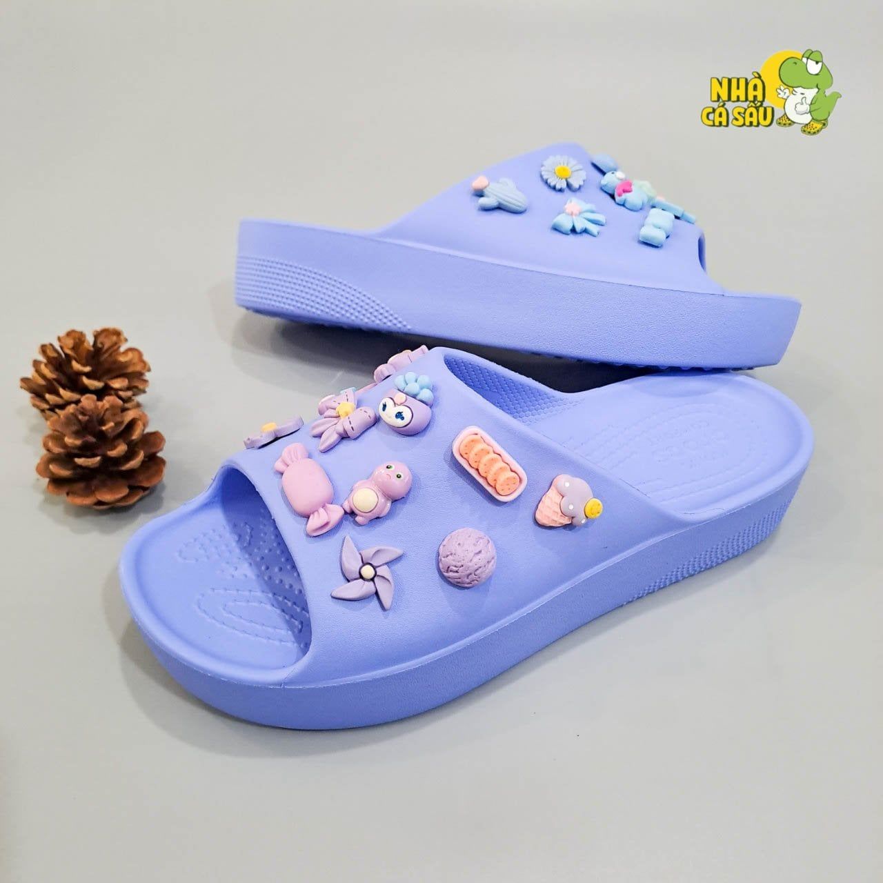  Dép quai ngang Dinas classic platform slide nữ chính hãng 