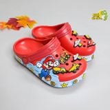  Dép sục cross trẻ em viền hoạt hình 3D chính hãng 