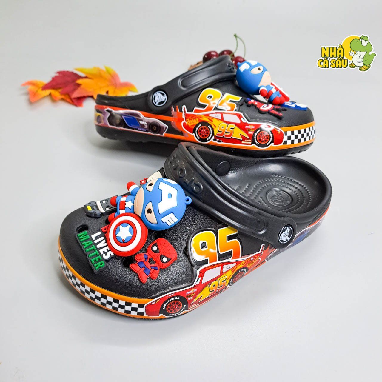  Dép sục cross trẻ em viền hoạt hình 3D chính hãng 