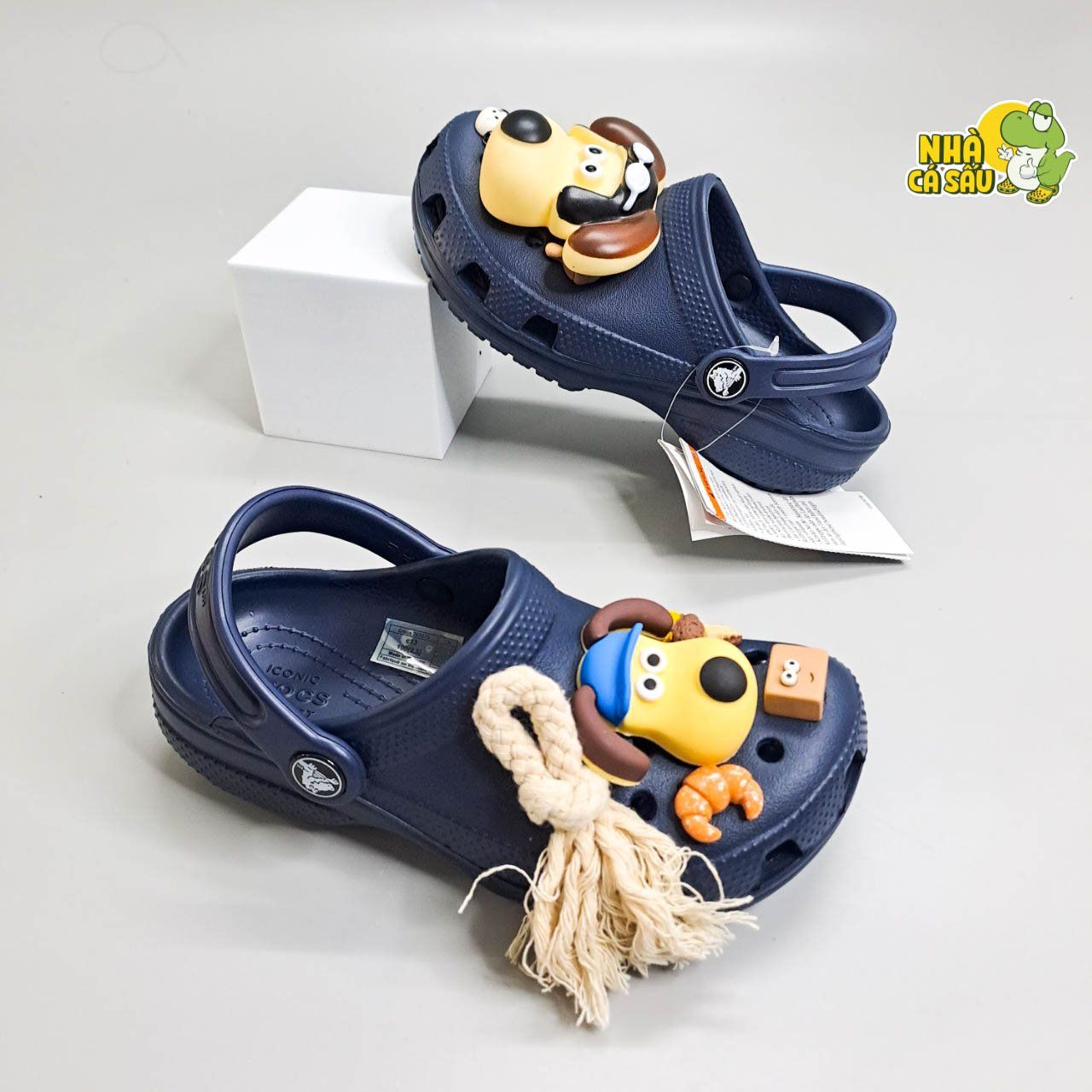  Dép sục cross classic trẻ em màu navy, đen, xám chính hãng 