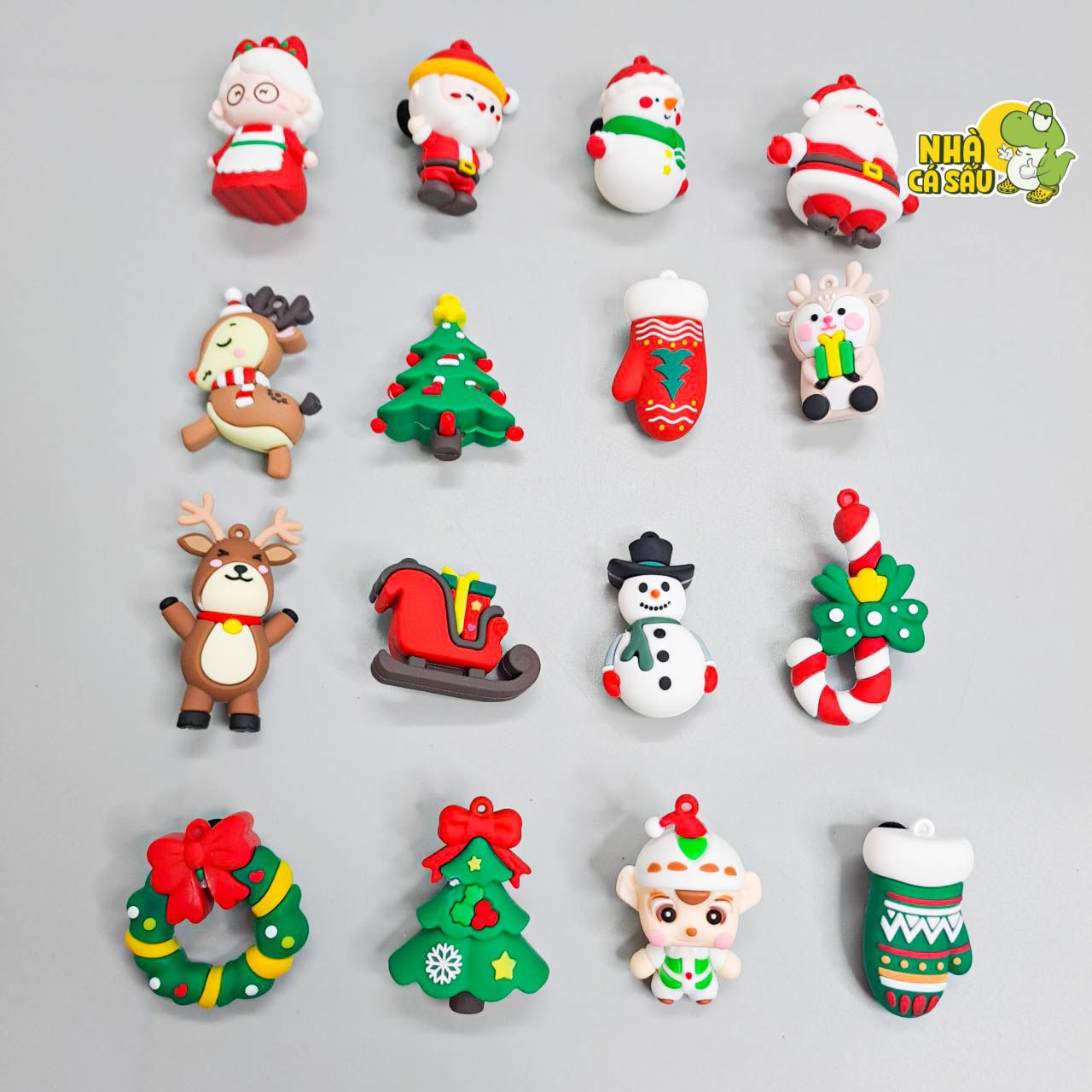  Jibbitz charms 3D xịn noel, giáng sinh gắn dép 