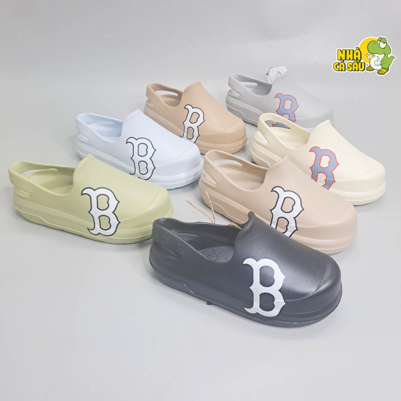  Giày sục clog unisex mũi tròn MLB Chunky Bouncer 