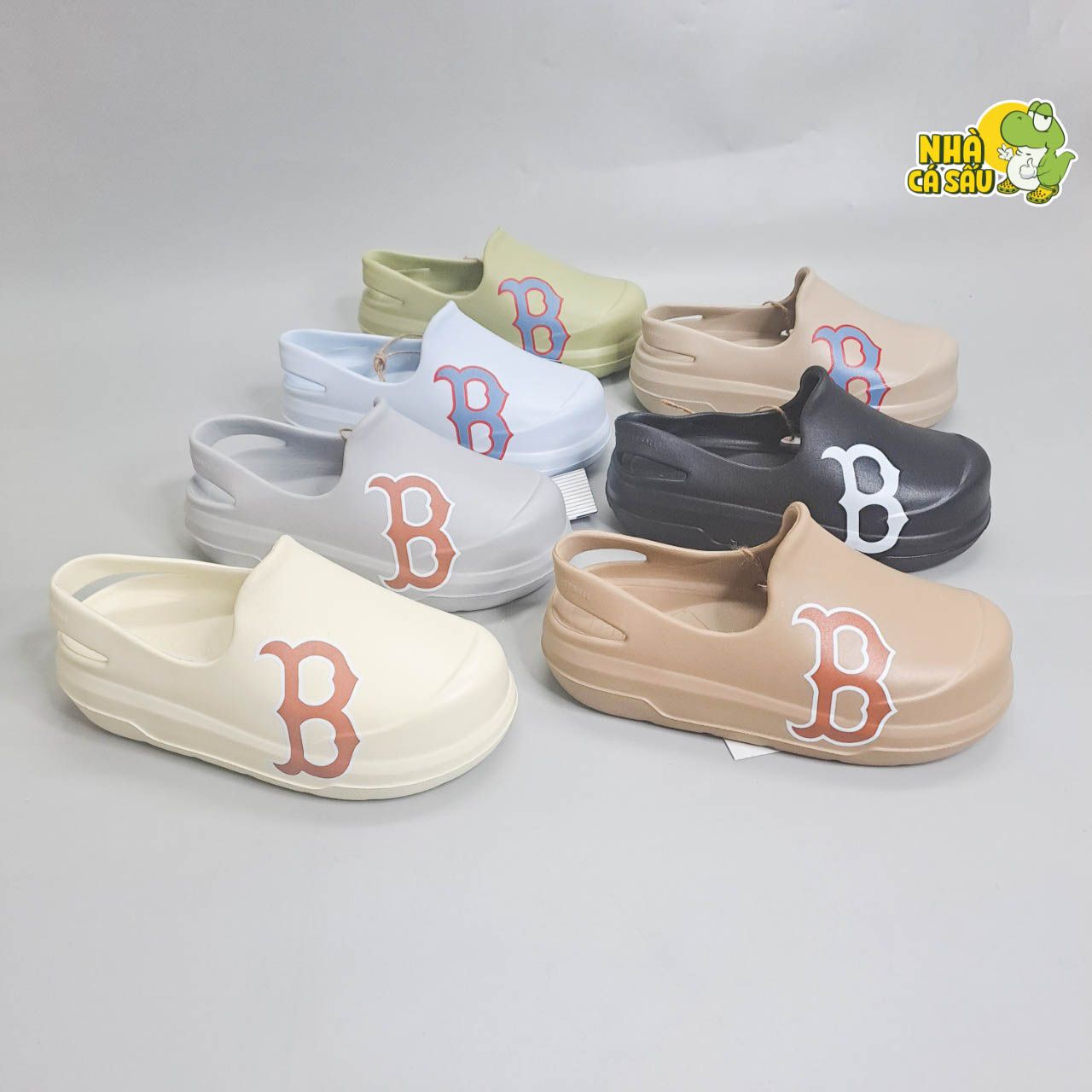  Giày sục clog unisex mũi tròn MLB Chunky Bouncer 